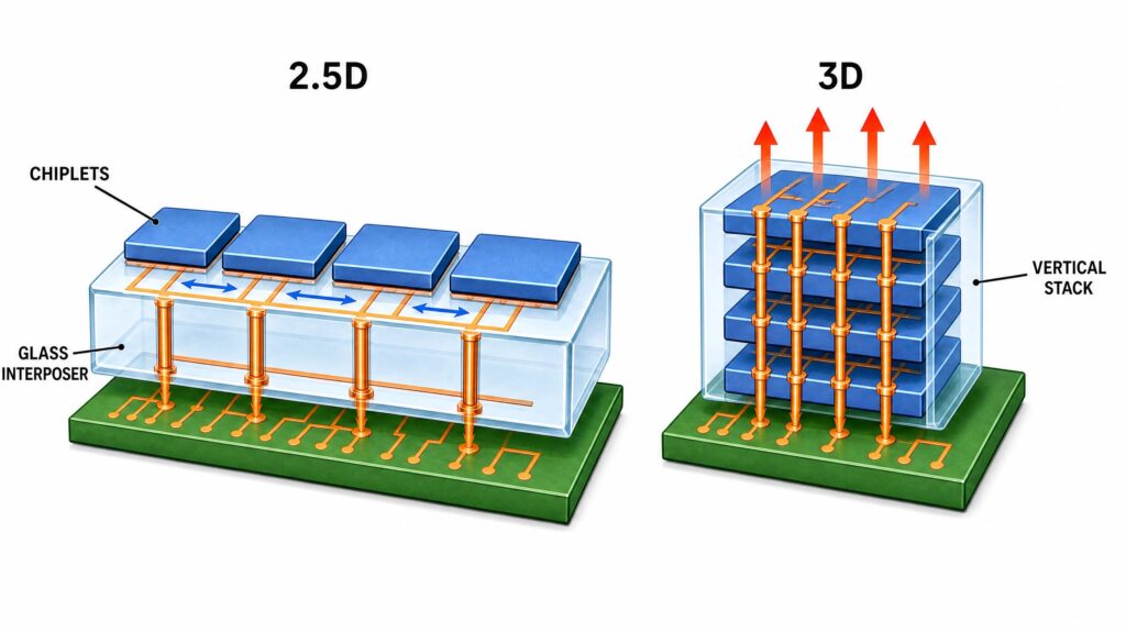 TGV in 2.5D/3D Semiconductor Integration