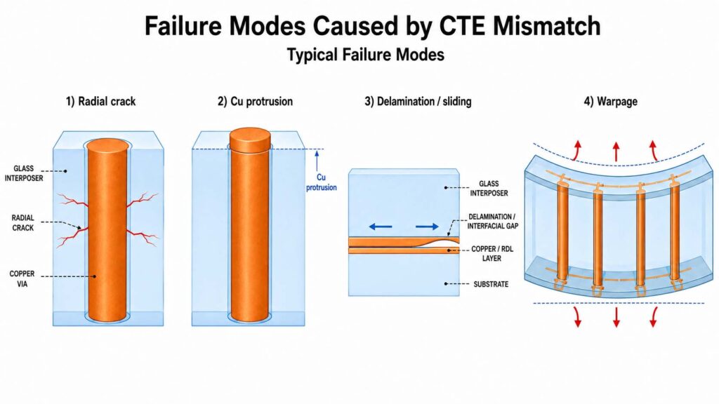 Failure Modes Caused by CTE Mismatch