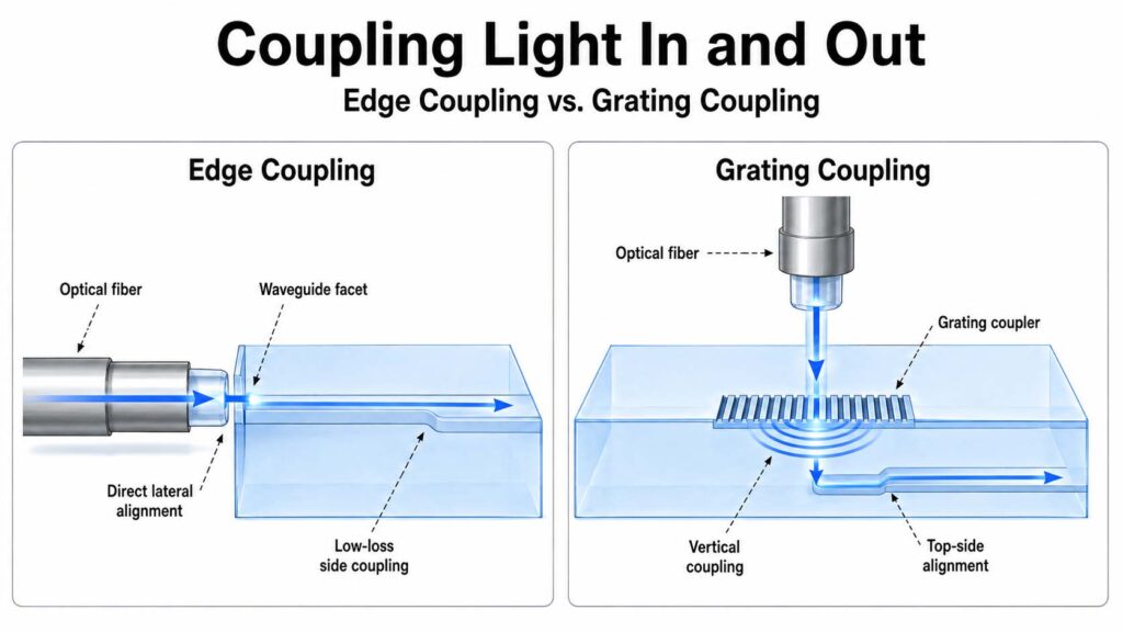 Edge Coupling vs. Grating Coupling